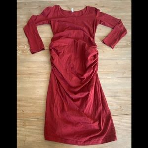 Burgundy Maternity Dress